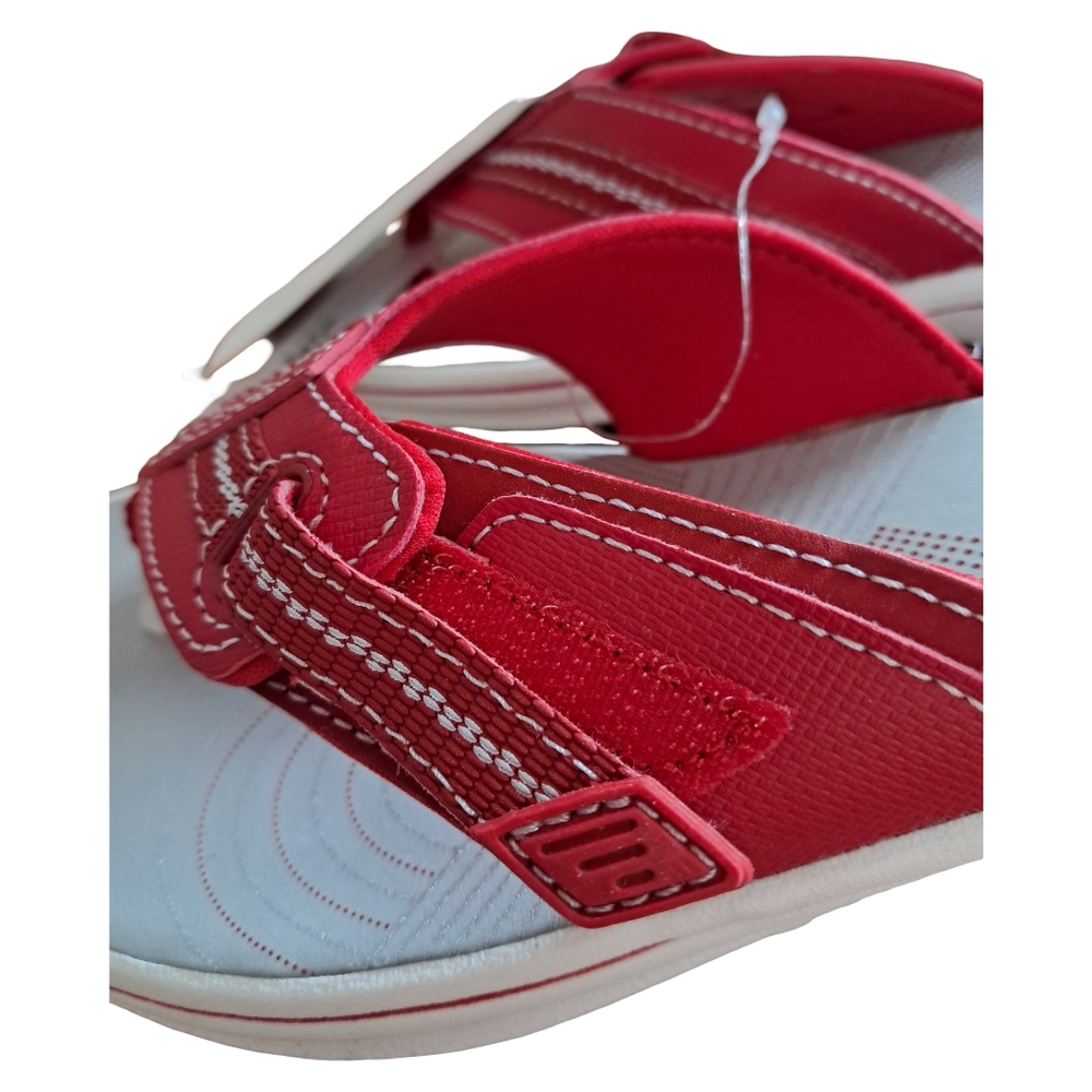 Clarks Women's Cloudsteppers Cushionsoft New With Tiny Defect Size 6 Red/ Grey - Picture 5 of 9